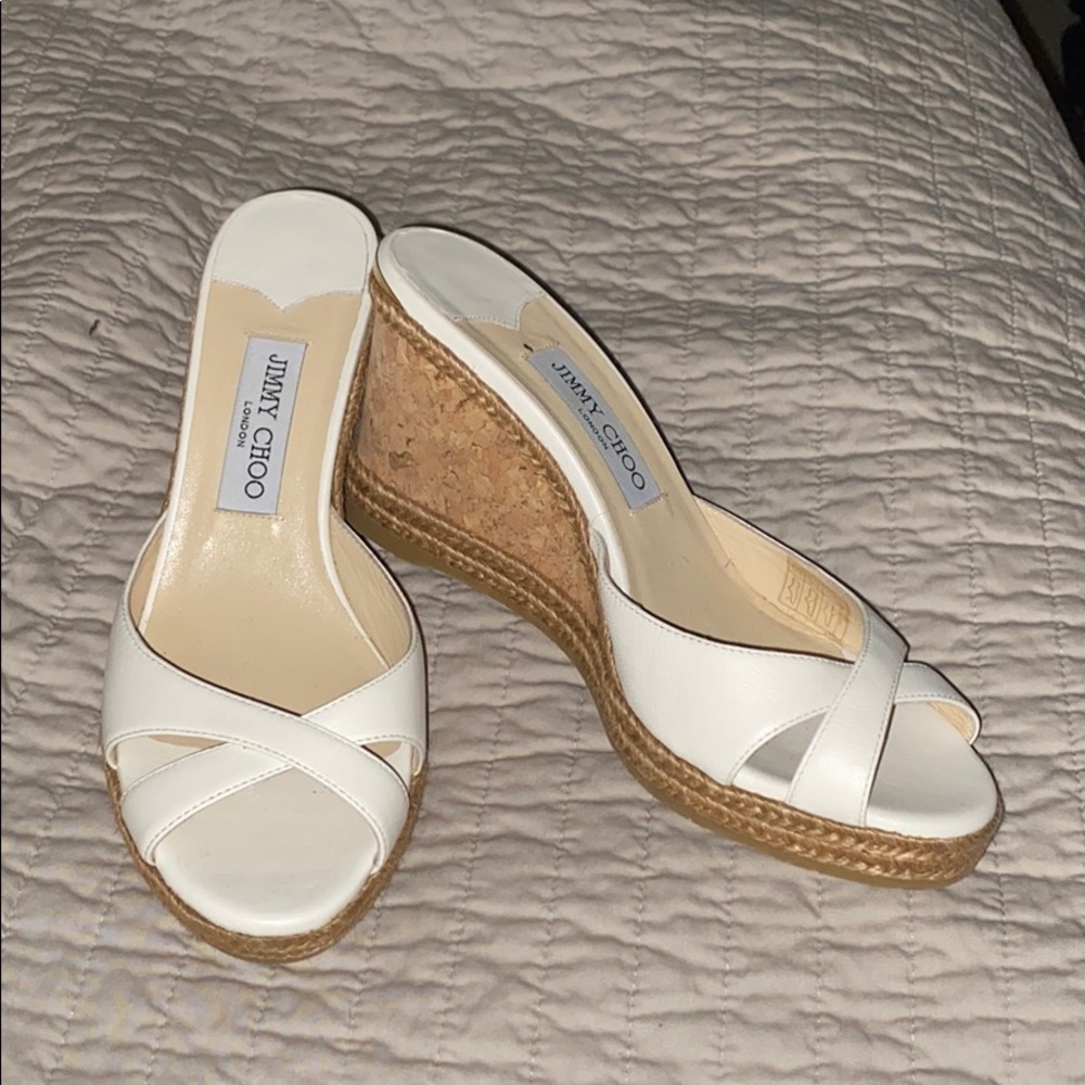 Jimmy Choo espadrille style wedges, size 39.5.